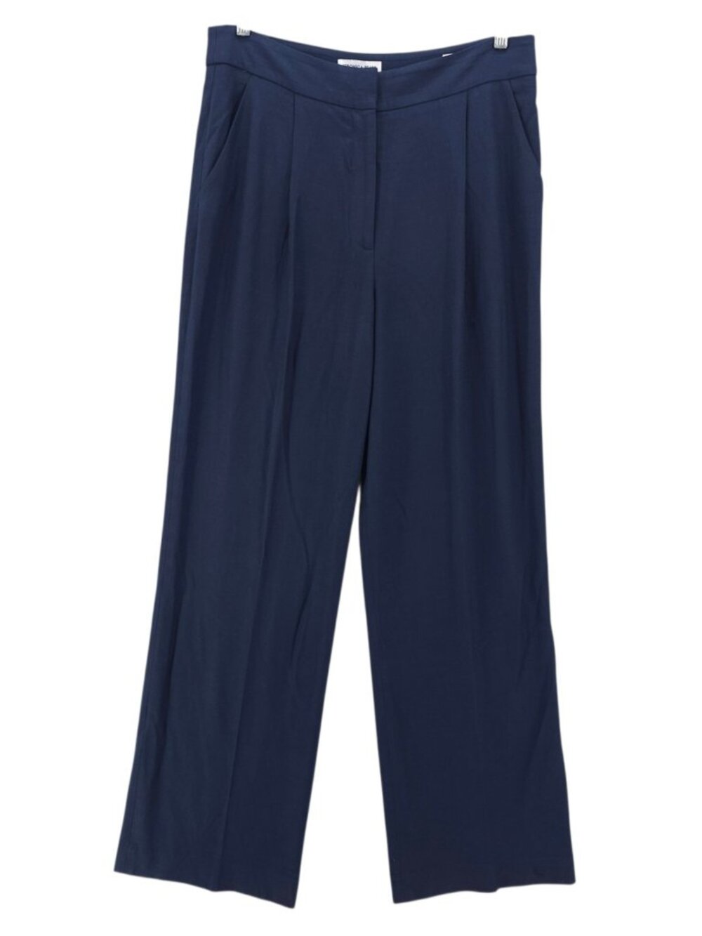 VERONICA BEARD Blue Robinne Pleated Wide Leg Pants  High Waisted Size 12